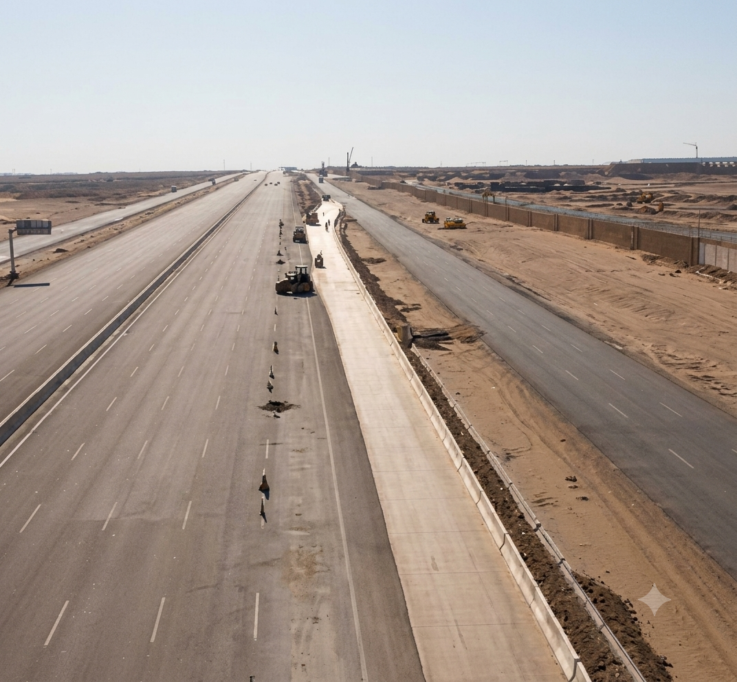 Completed modern highway network